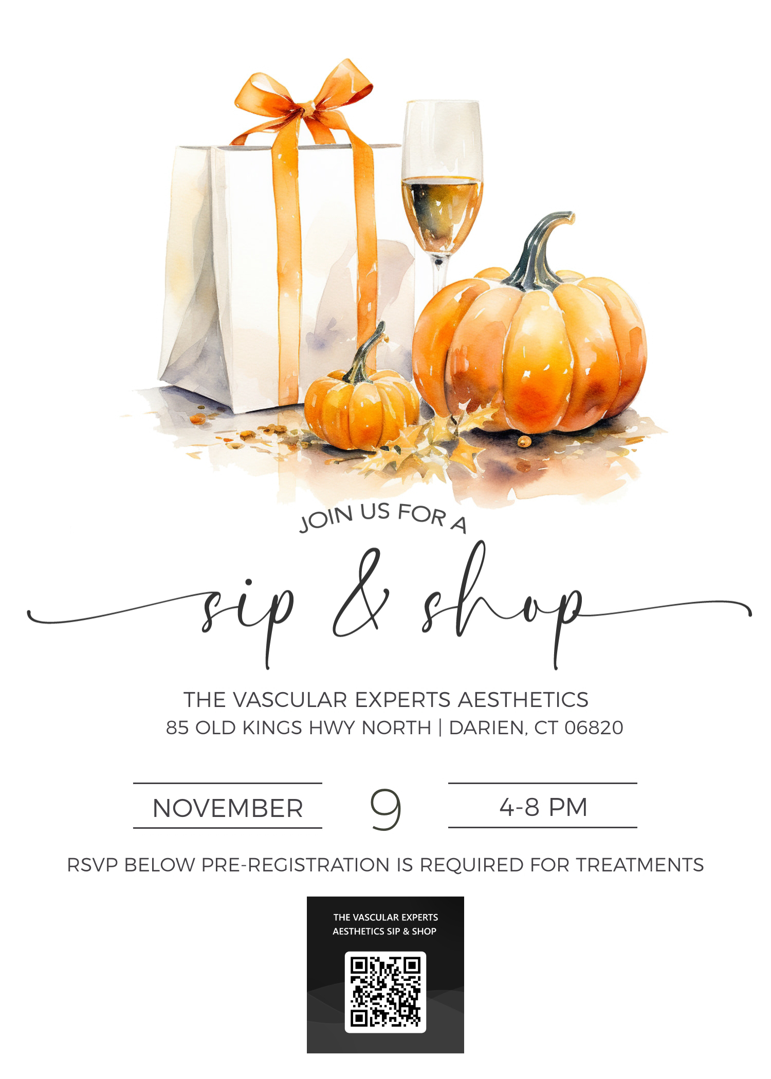 Annual Sip Shop TVE Aesthetics Darien Chamber Of Commerce   Sip And Shop Invite JPeg 